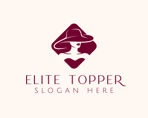 Woman Fashion Hat logo design