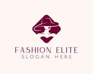 Woman Fashion Hat logo design