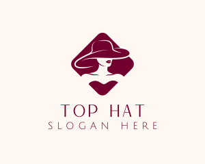 Woman Fashion Hat logo design