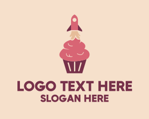 Pink Rocket Cupcake logo