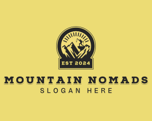 Mountain Hiking Adventure logo design