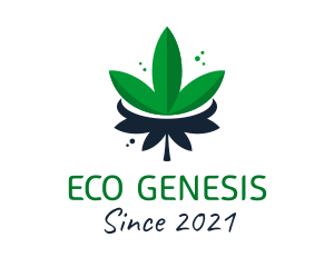 Marijuana Leaf Plant  logo design