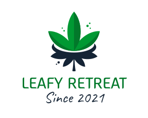 Marijuana Leaf Plant  logo design