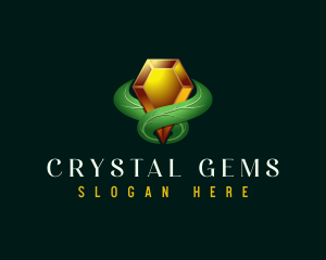 Natural Crystal Gem logo design