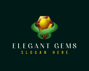 Natural Crystal Gem logo design