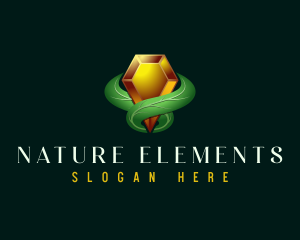 Natural Crystal Gem logo design