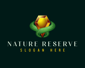 Natural Crystal Gem logo design