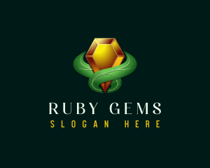 Natural Crystal Gem logo design