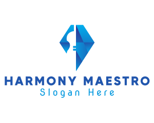 Elegant Violin Diamond logo design