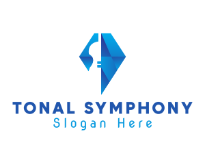 Elegant Violin Diamond logo design