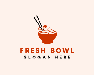 Korean Food Bowl logo design