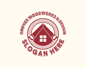 Carpentry Saw Woodworks logo design