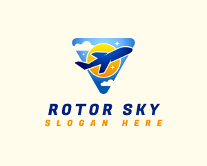 Airplane Sky Travel logo design