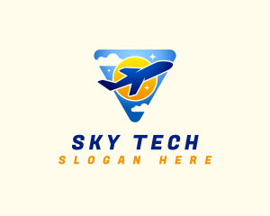 Airplane Sky Travel logo design