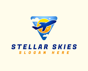 Airplane Sky Travel logo design