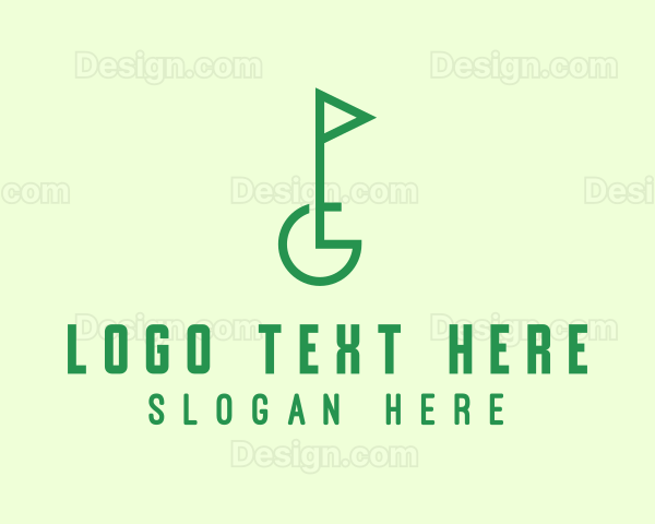 Green Golf Course Letter G Logo