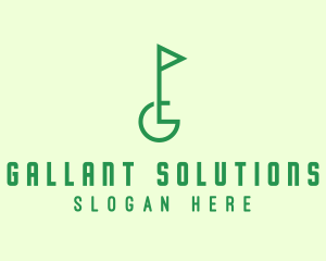 Green Golf Course Letter G logo design