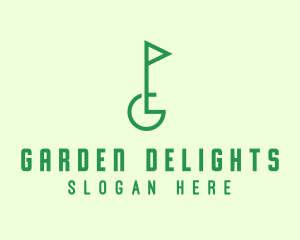 Green Golf Course Letter G logo design