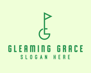 Green Golf Course Letter G logo design