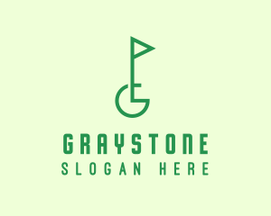 Green Golf Course Letter G logo design