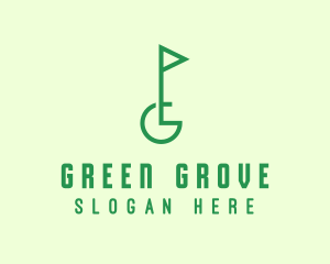 Green Golf Course Letter G logo design