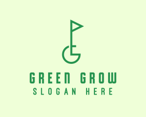 Green Golf Course Letter G logo design