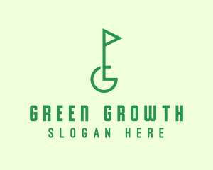 Green Golf Course Letter G logo design