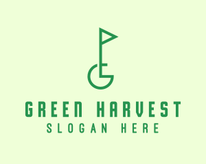 Green Golf Course Letter G logo design