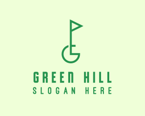 Green Golf Course Letter G logo design