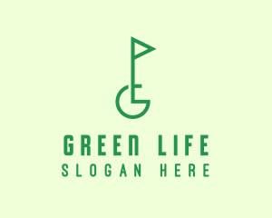 Green Golf Course Letter G logo design