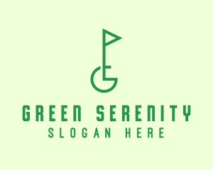 Green Golf Course Letter G logo design