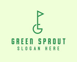 Green Golf Course Letter G logo design