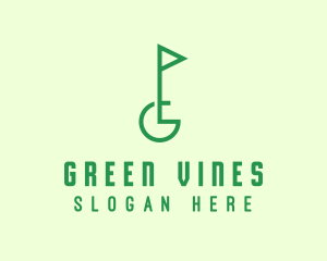 Green Golf Course Letter G logo design