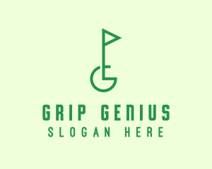 Green Golf Course Letter G logo design