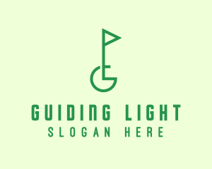 Green Golf Course Letter G logo design