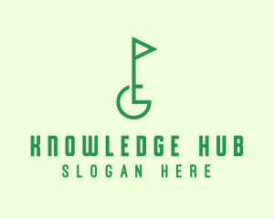 Green Golf Course Letter G logo