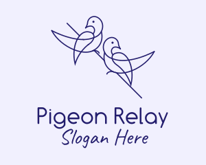 Purple Pigeon Birds logo