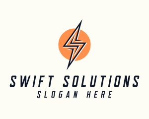 Lightning Bolt Letter S logo design