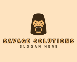 Fierce Gorilla Animal logo design