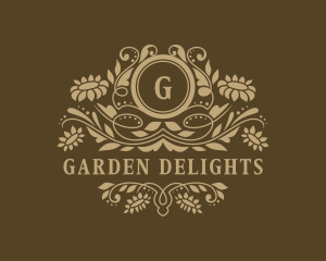 Flower Wedding Garden logo design