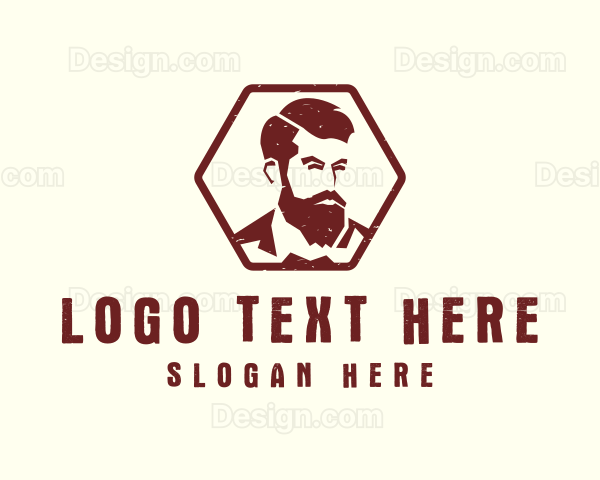 Beard Man Gentleman Logo