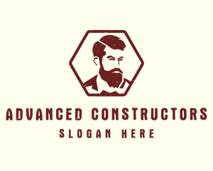 Beard Man Gentleman logo design