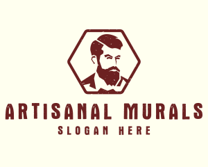 Beard Man Gentleman logo design