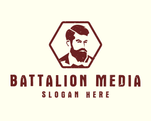 Beard Man Gentleman logo design