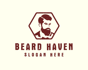 Beard Man Gentleman logo design