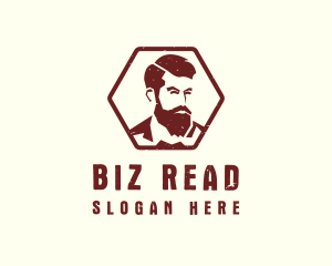 Beard Man Gentleman logo design