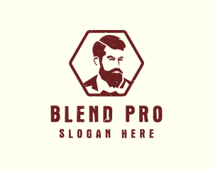 Beard Man Gentleman logo design