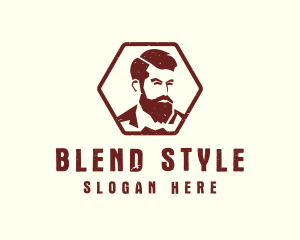 Beard Man Gentleman logo design