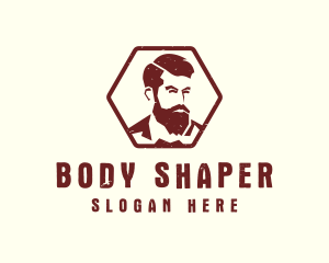 Beard Man Gentleman logo design