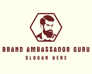 Beard Man Gentleman logo design